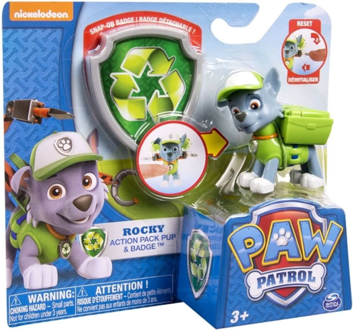 Paw Patrol Action Pack Pup Rocky & Badge