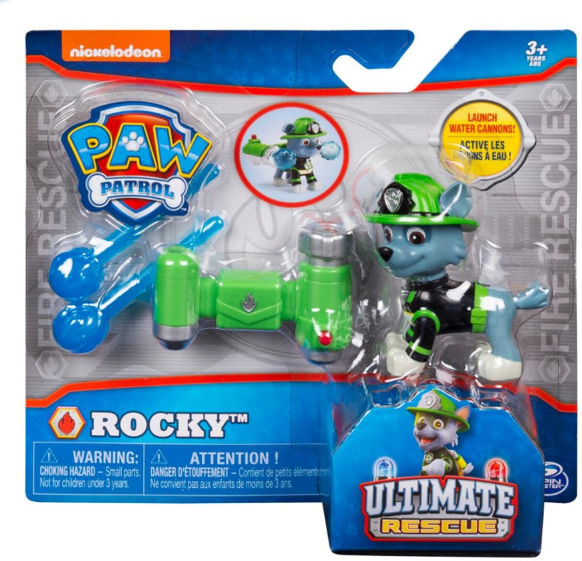 Paw Patrol Action Pack Pup Rocky Ultimate Rescue Water Cannon