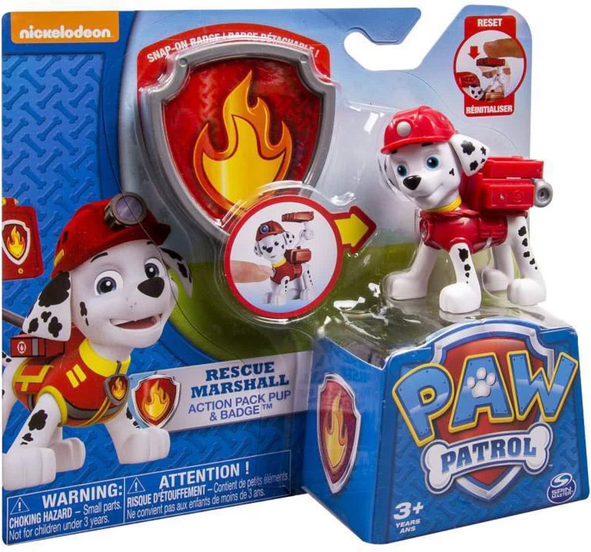 Paw Patrol Action Pup - Marshall + badge