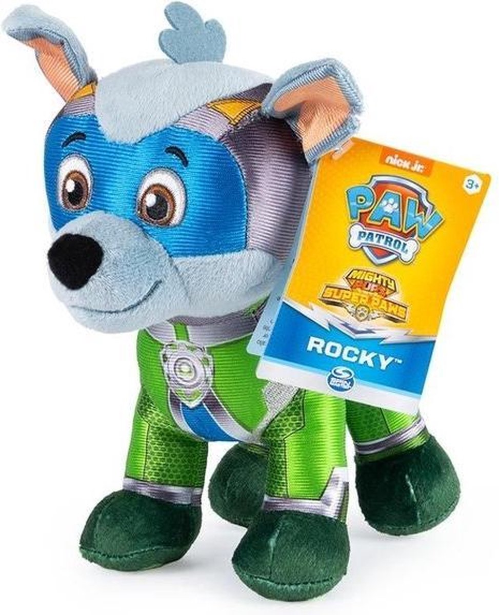 Paw Patrol Basic Plush  Mighty Pups Rocky