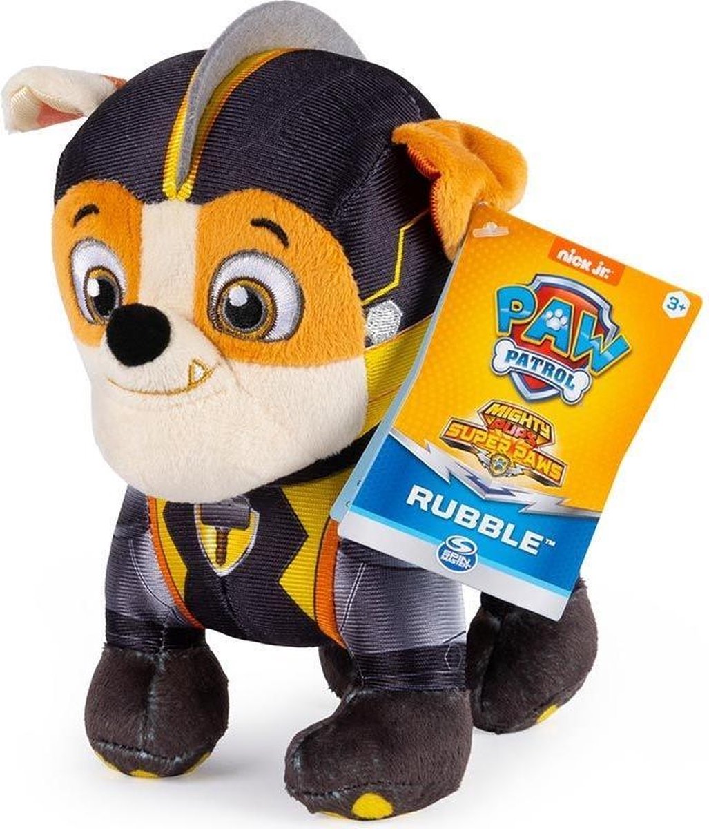 Paw Patrol Basic Plush  Mighty Pups Rubble