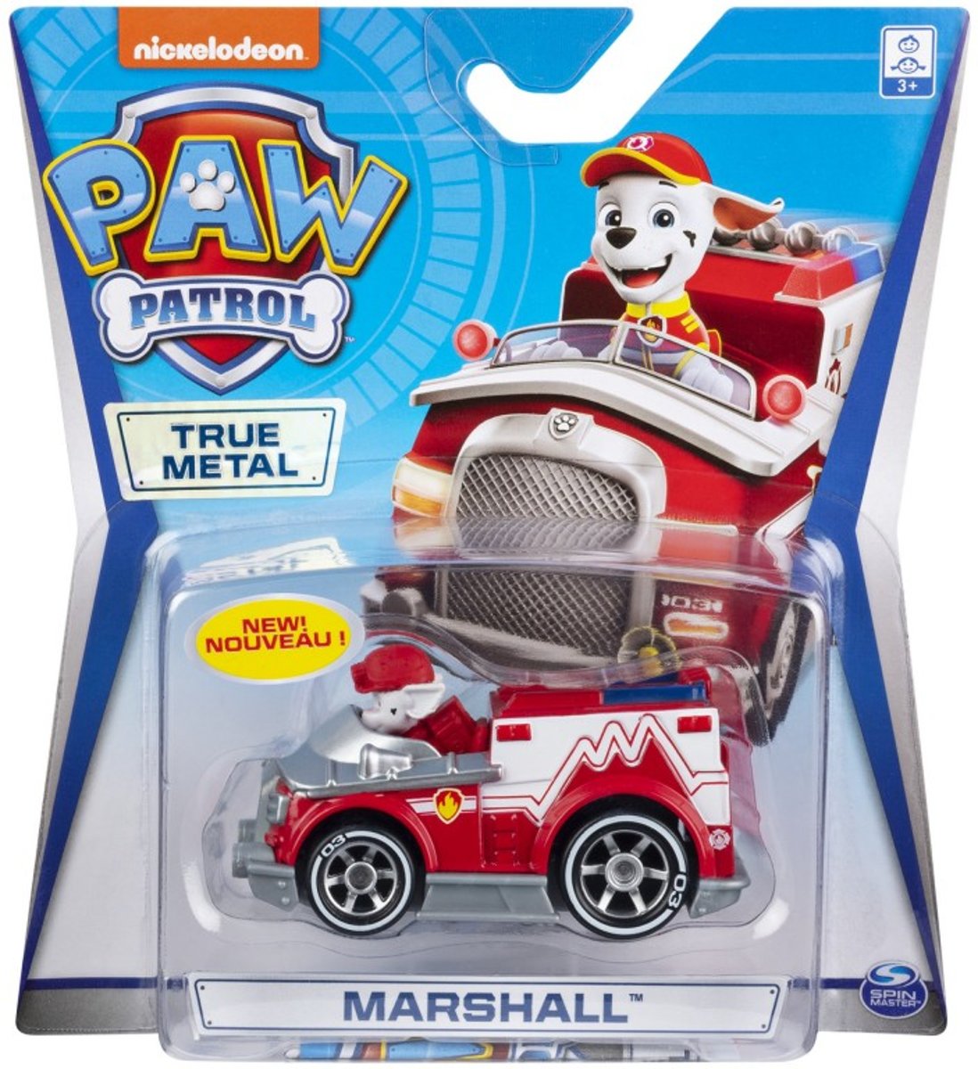 Paw Patrol Die cast voertuig -  Marshall - 7 cm - rood/wit