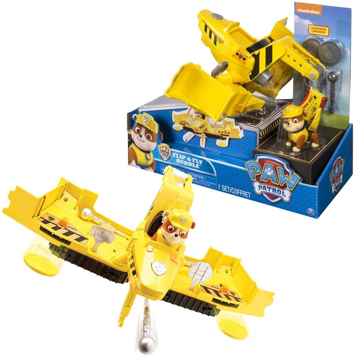 Paw Patrol Flip & Fly Voertuig Rubble