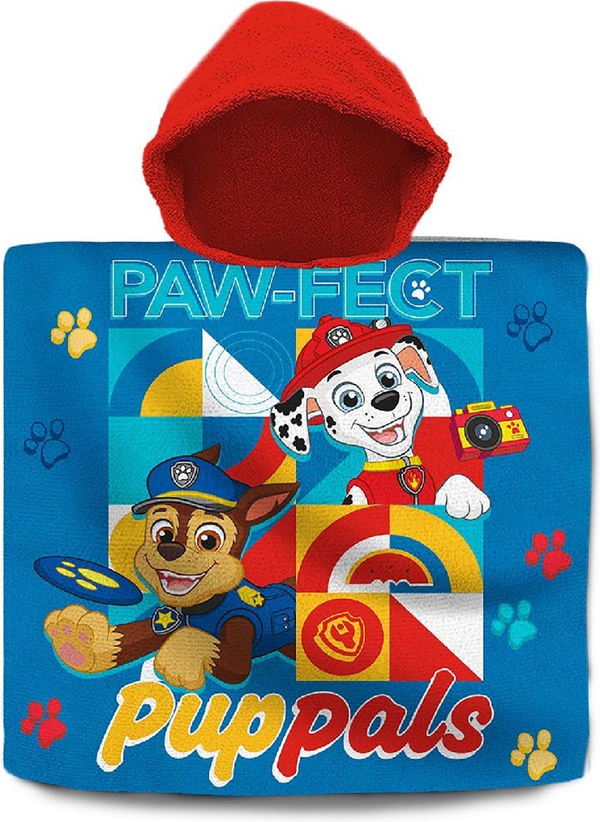 Paw Patrol Poncho 60x120cm - Badponcho - Katoen