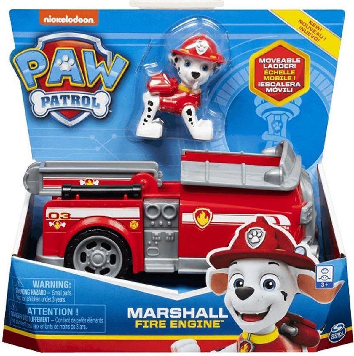 Paw Patrol Pup Marshall met Brandweerwagen