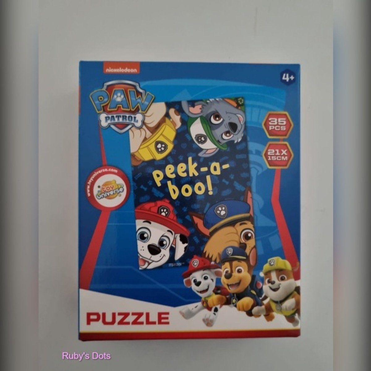 Paw Patrol Puzzel - 35 stukjes - 21x15cm - Peek a Boo - Speelgoed - Toy Universe