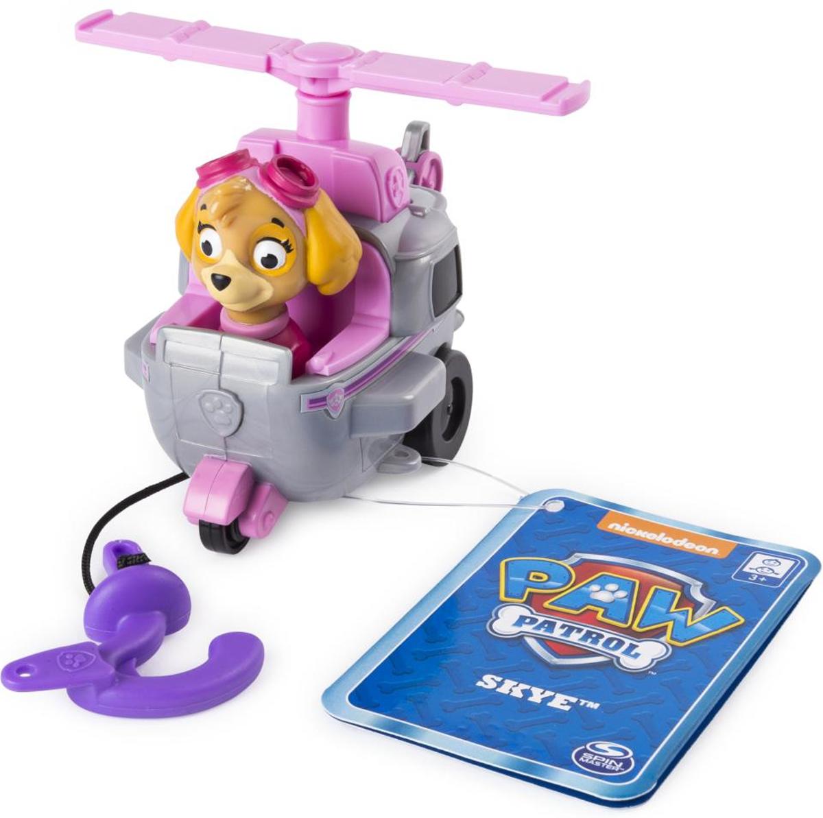 Paw Patrol Rescue Racers - Skye Helicopter met reddingshaak - 10 cm