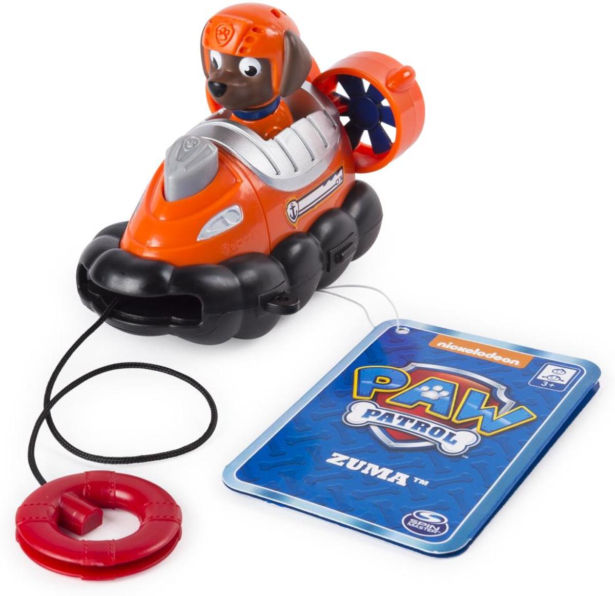 Paw Patrol Rescue Racers - Zuma Hovercraft met reddingsboei - 10 cm