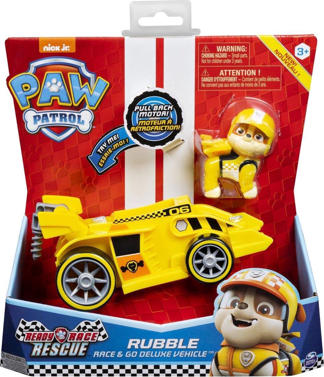 Paw Patrol Rubble raceauto race & go deluxe ready race rescue voertuig