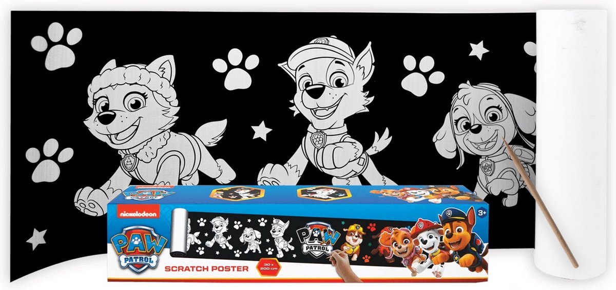 Paw Patrol Scratch Poster