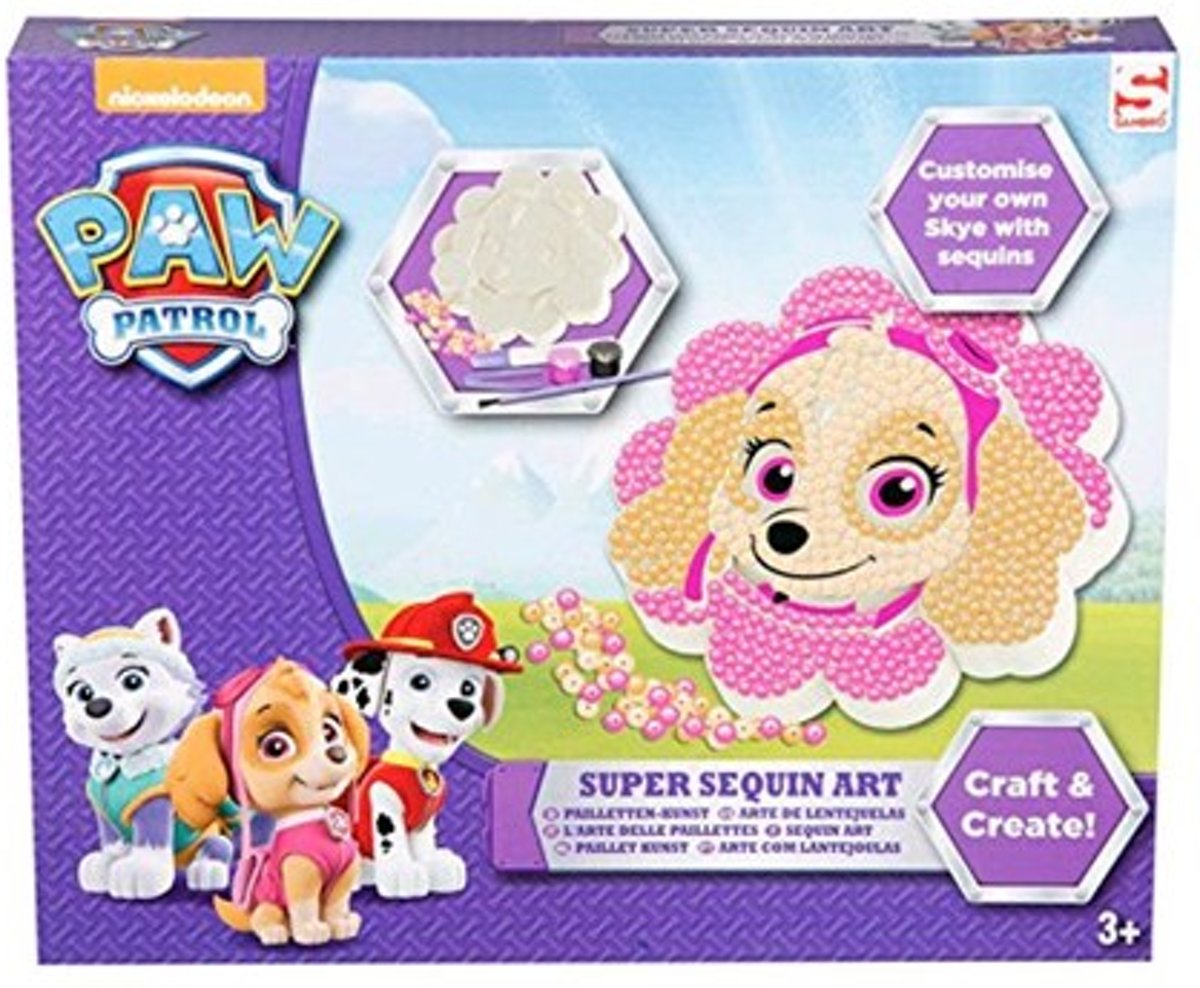 Paw Patrol Super Paillettenkunst Skye Roze