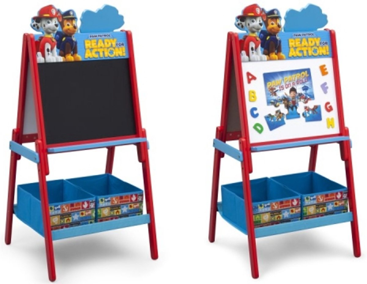 Paw Patrol TE87578PW Houten Dubbelzijdig Krijtbord/Whiteboard