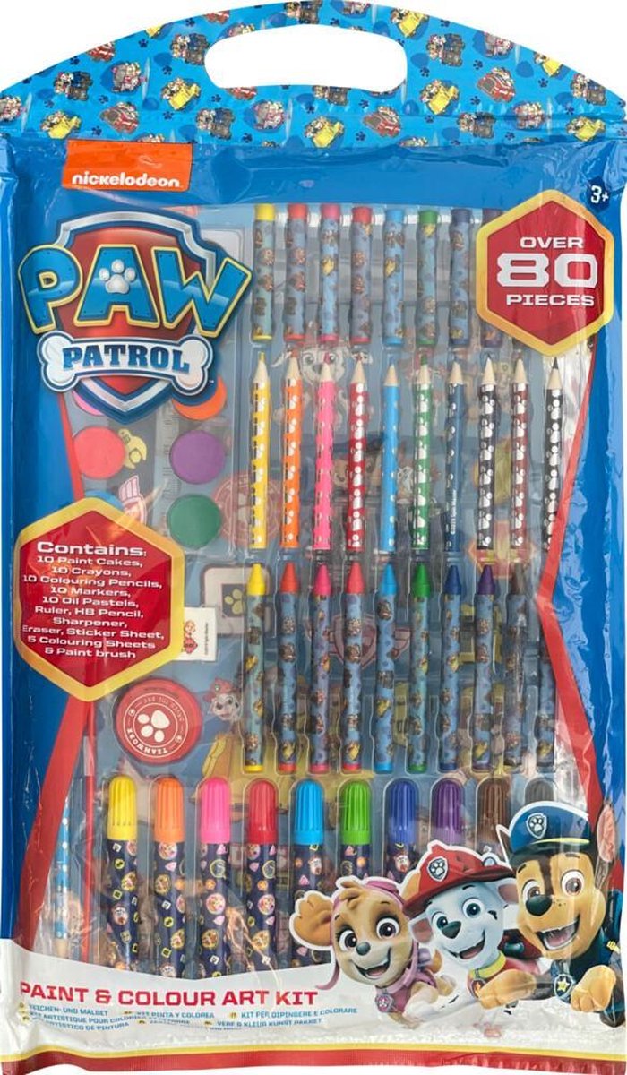 Paw Patrol Verf en Kleurset Blauw