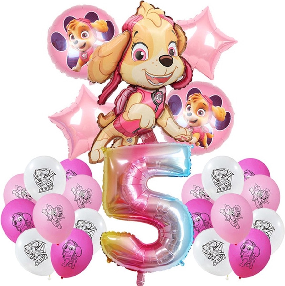 Paw Patrol Verjaardag Versiering- Paw Patrol Balonnen- PawPatrol Roze Verjaardagfeest- Paw Patrol Pink Balloons- Birthday Decoration- Heliumballonnen Paw Patrol- Themafeest- Versiering Verjaardag Meisje Roze- Verjaardagversiering- Kinderfeestje
