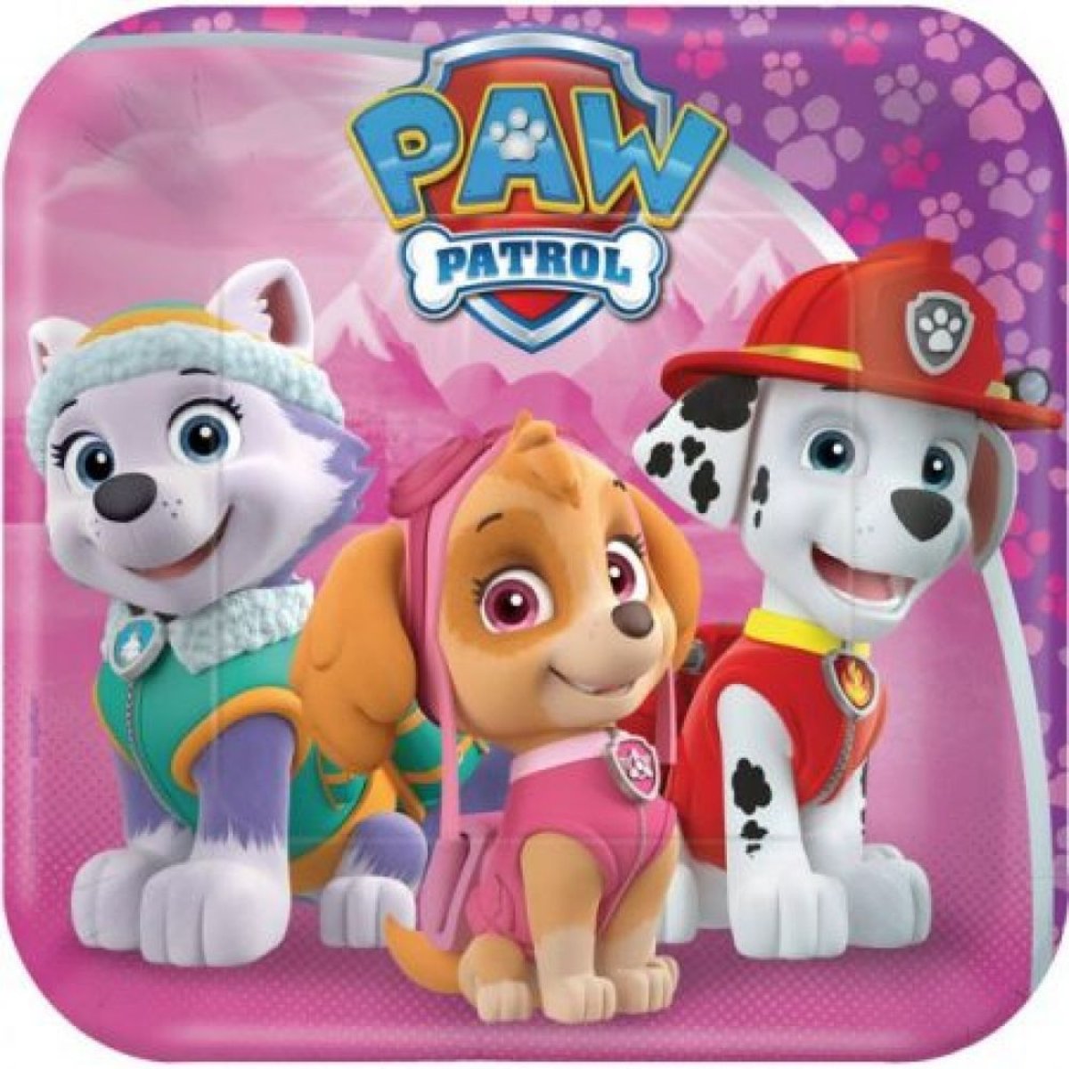Paw Patrol kartonnen bordjes 8 stuks