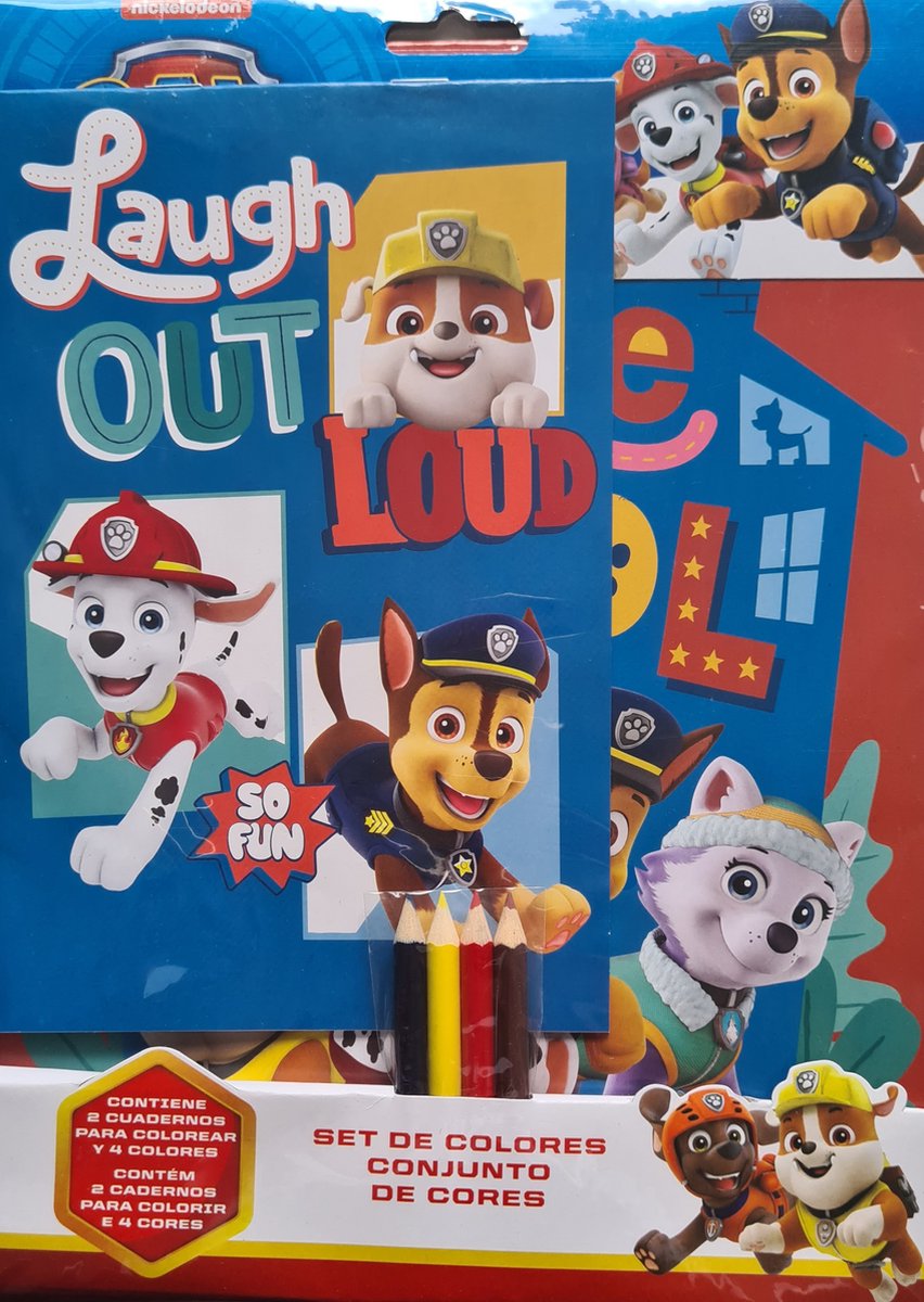 Paw Patrol kleurset - Kleuren - Pups Rule - Kleurboek Paw Patrol - Chase - Skye - Everest - Marshall - Rubble