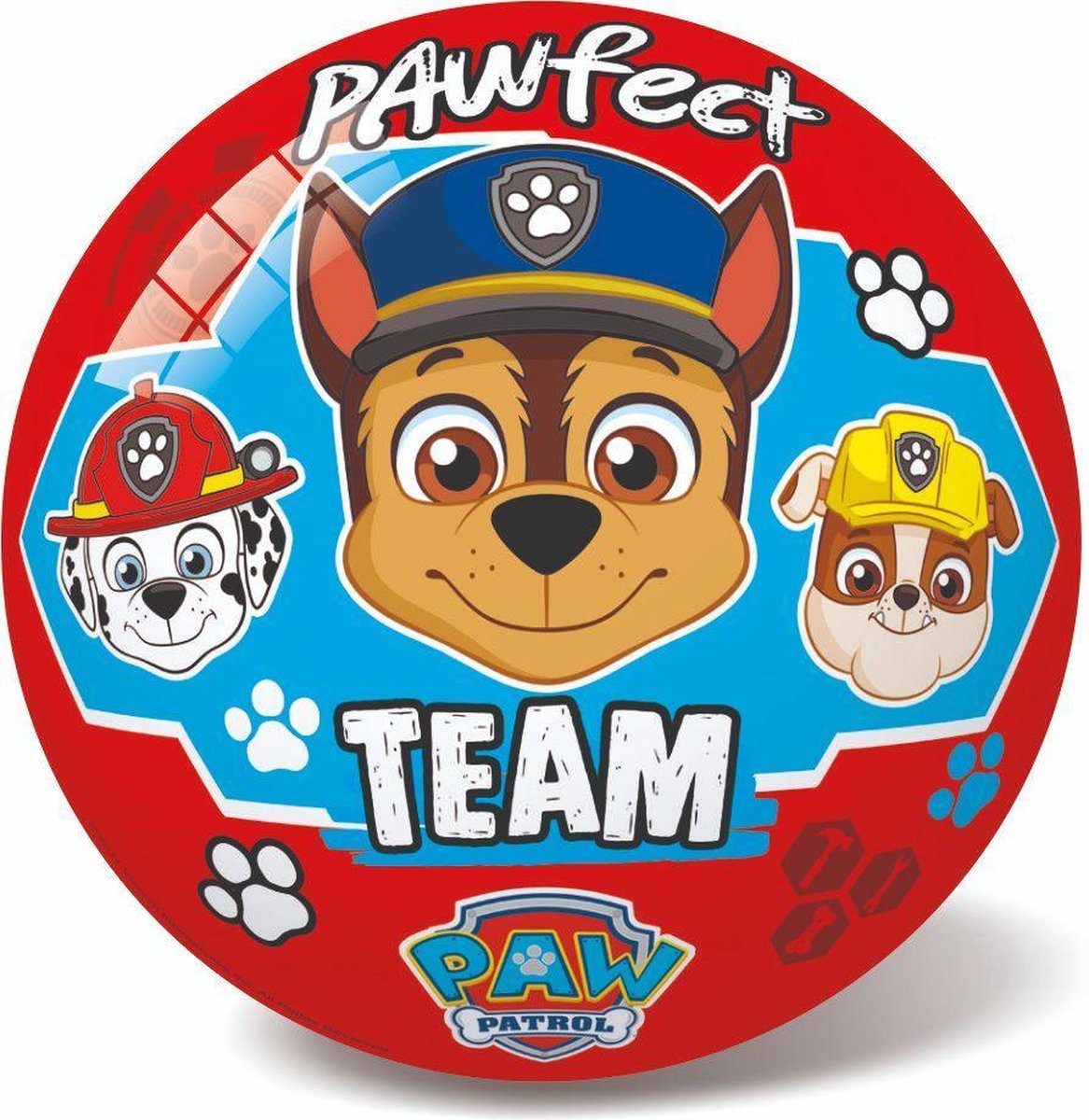 Paw Patrol plastic speelbal 23 cm rood