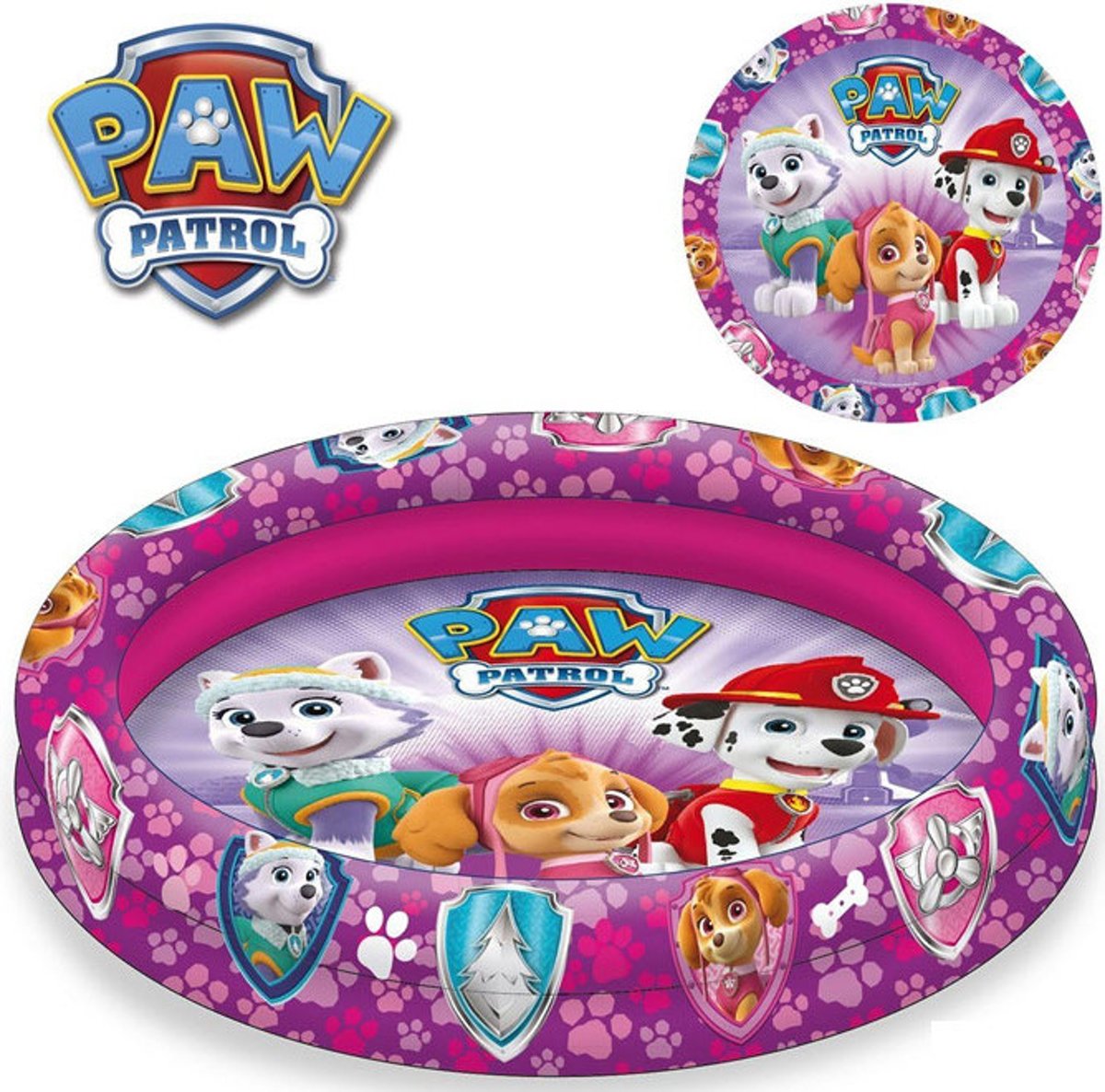 Paw Patrol zwembad opblaasbaar 90 cm Skye, Everest en Marshall