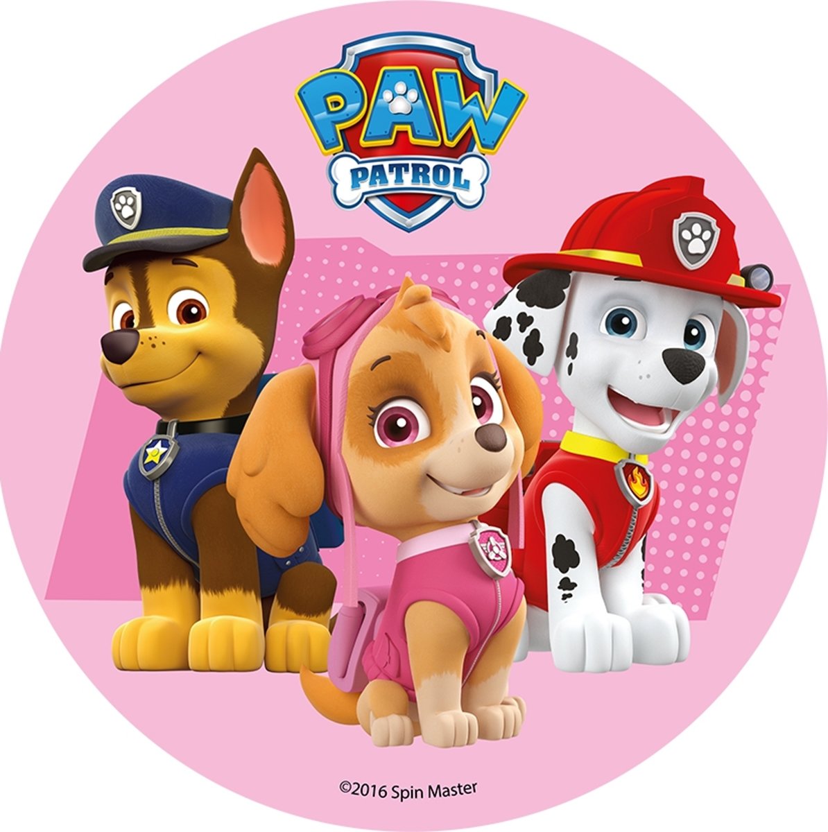 Paw Patrol™ suikerdecoratie 21 cm - Feestdecoratievoorwerp