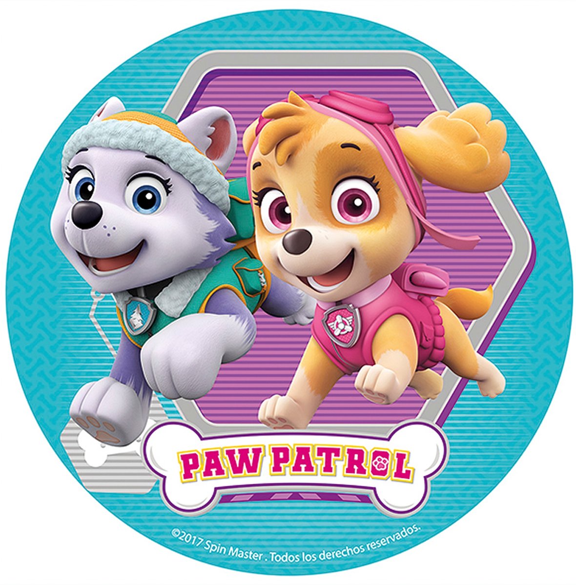 Paw Patrol™ suikerschijf - Feestdecoratievoorwerp