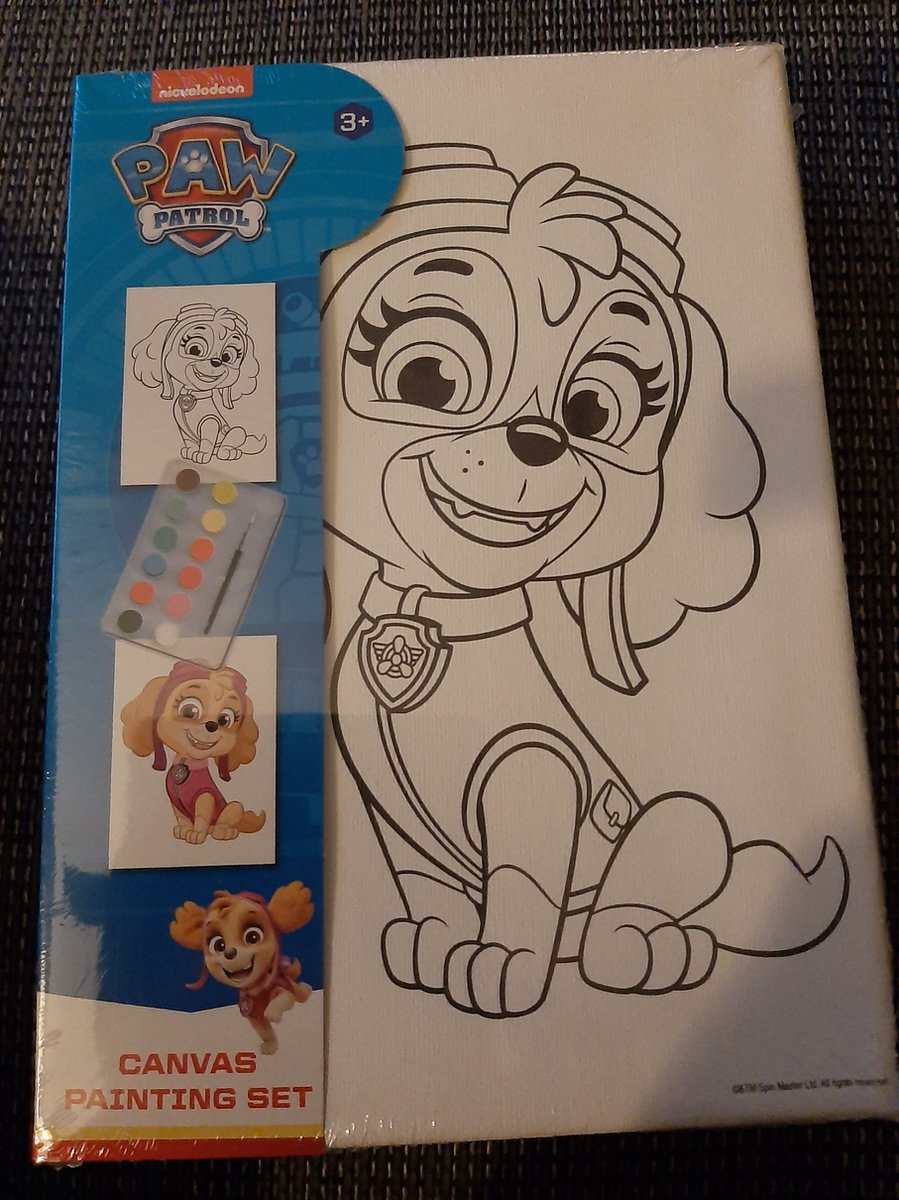 Paw patrol  - Canvas painting set  / 18x25 cm