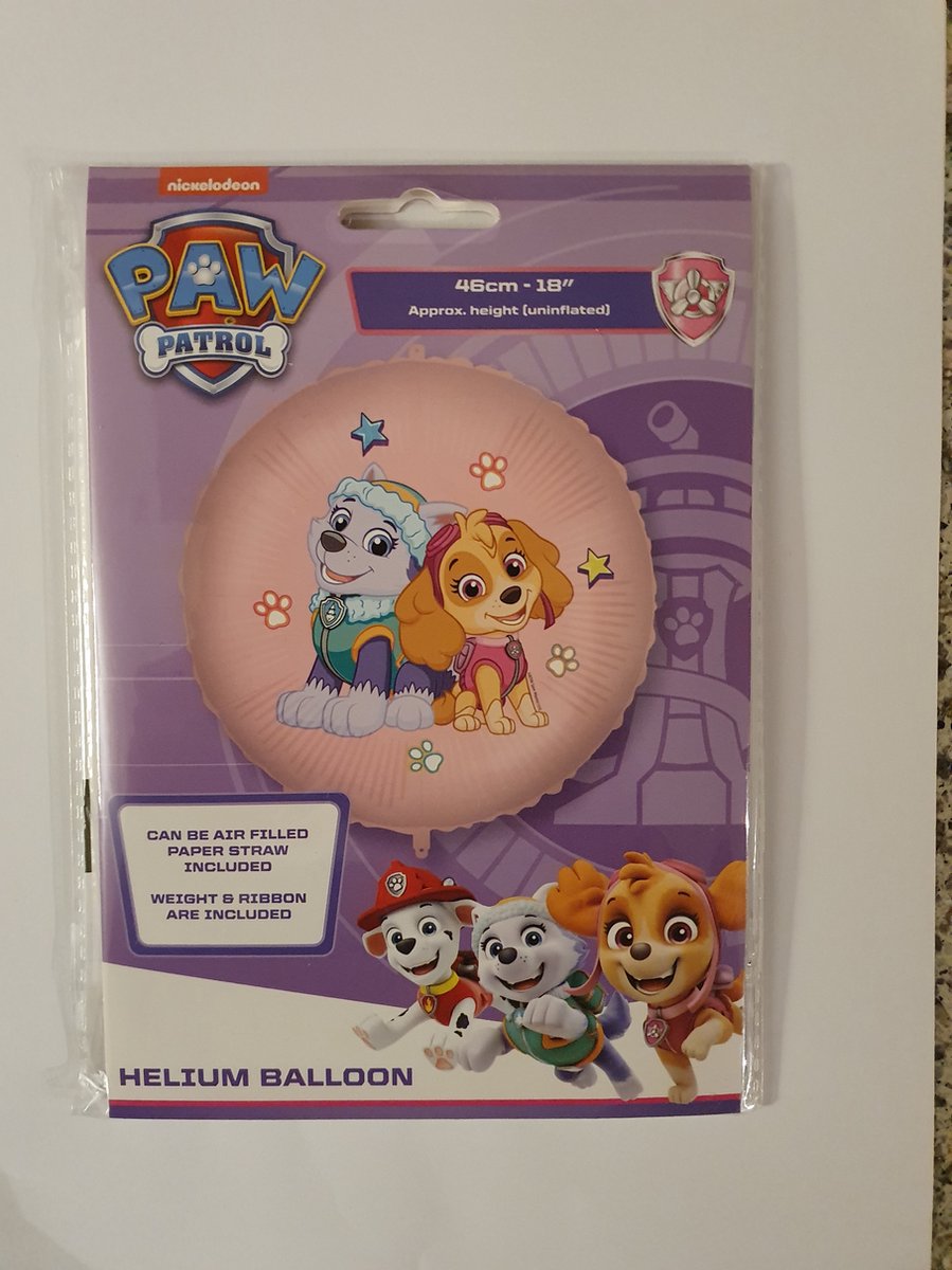 Paw patrol Ballon - 46 cm - Folie - SKy - Everets