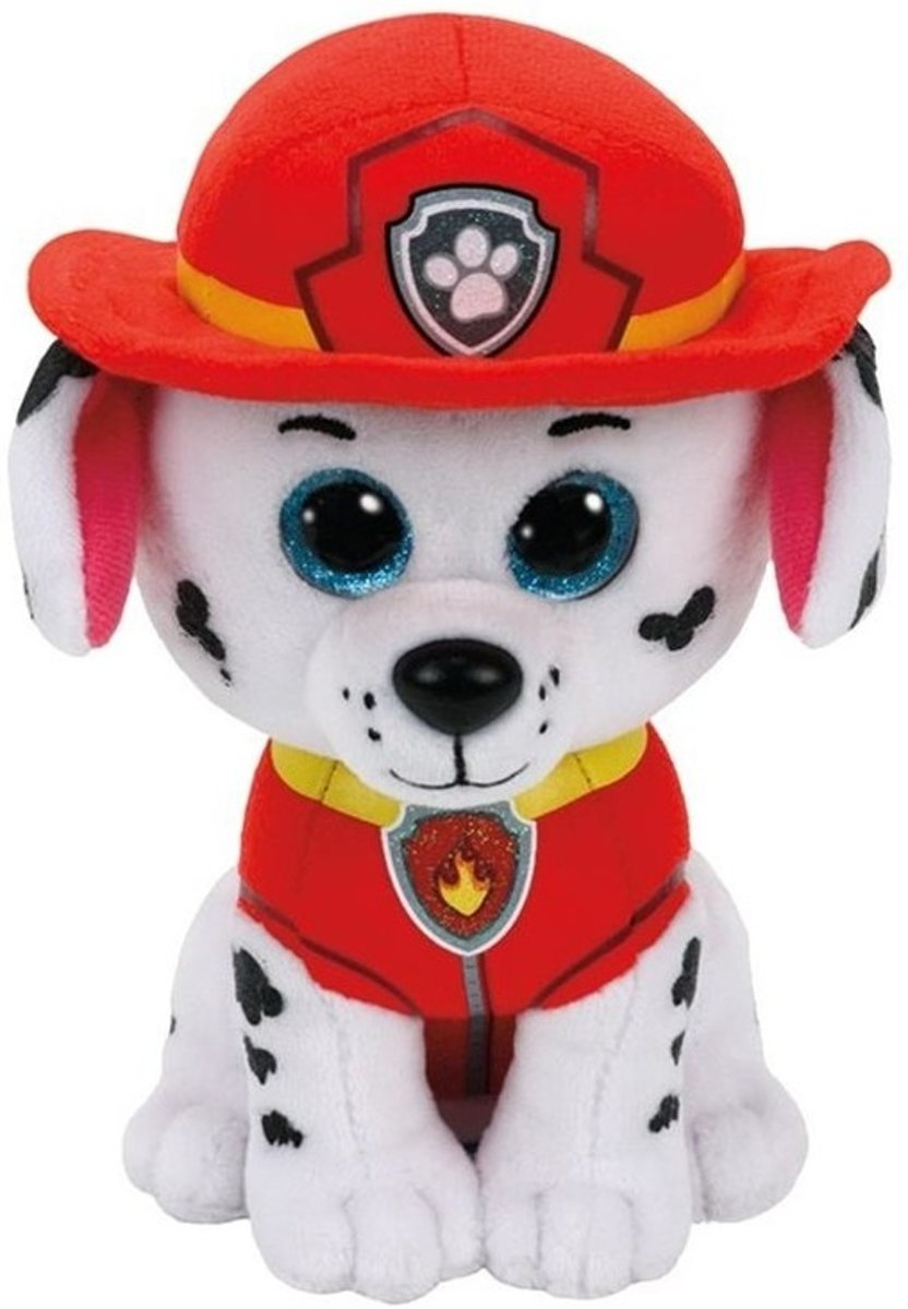 Pluche Paw Patrol knuffel Marshall 15 cm - Cartoon knuffels - Speelgoed voor kinderen