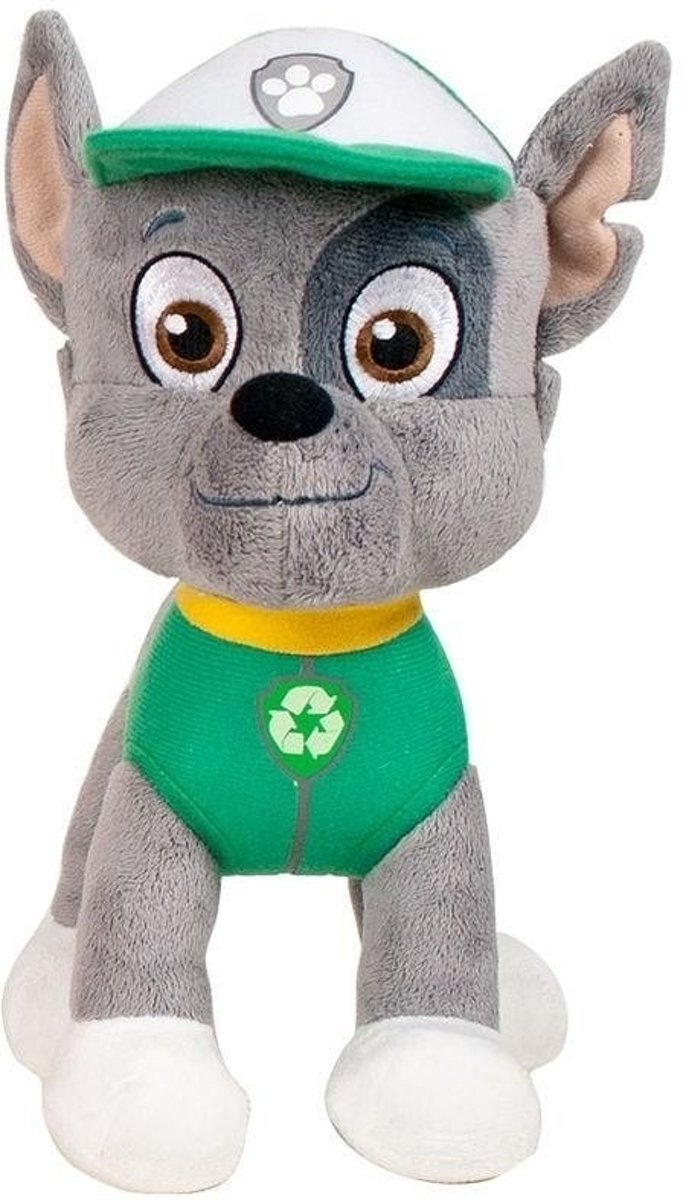 Pluche Paw Patrol knuffel Rocky 19 cm - Cartoon knuffels - Speelgoed voor kinderen