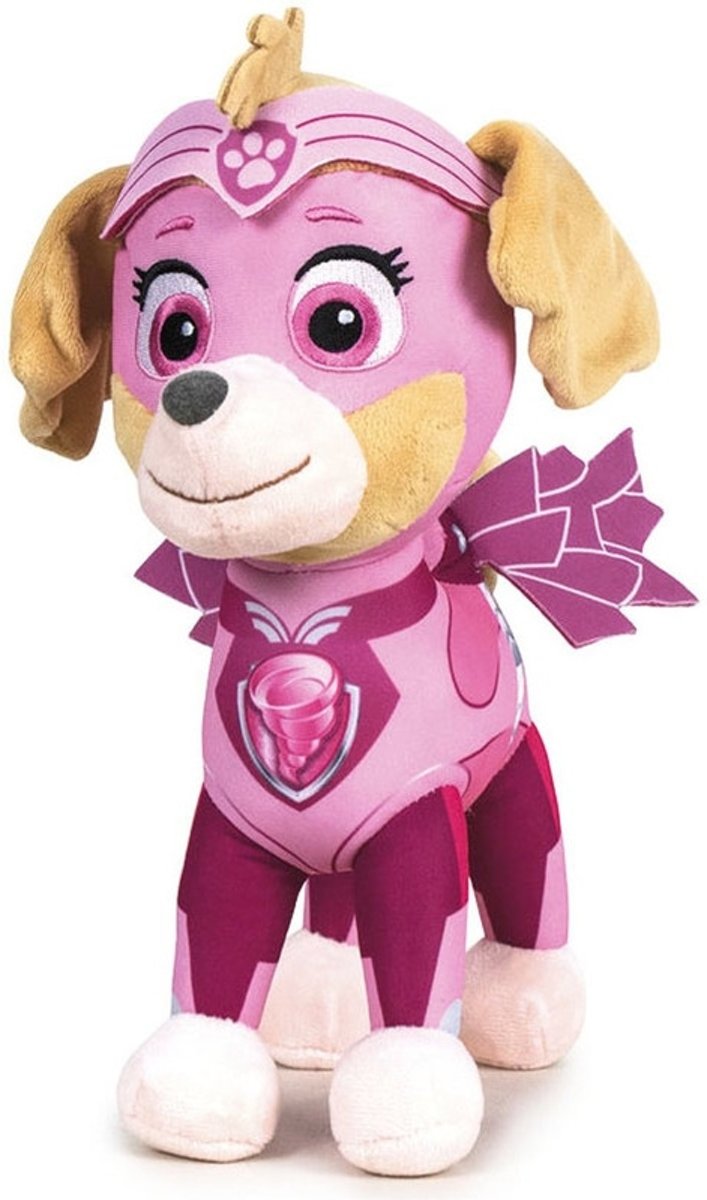 Pluche Paw Patrol knuffel Skye - Mighty Pups - 27 cm - Cartoon knuffels - Speelgoed voor kinderen