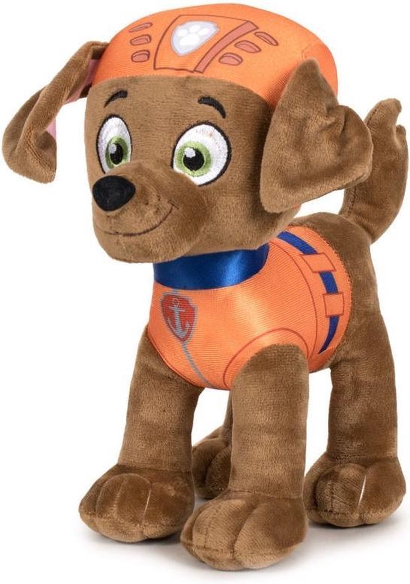 Pluche Paw Patrol knuffel Zuma - Classic New Style - 19 cm - Cartoon knuffels - Speelgoed voor kinderen