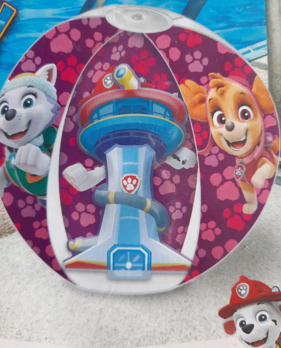 Strandbal Paw Patrol 3D roze - beach ball