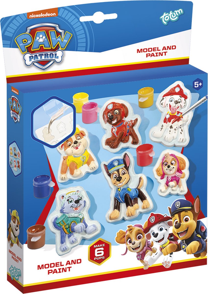 Totum - Paw Patrol model & paint - gipsgiet- en schilderset - 10 figuren maken