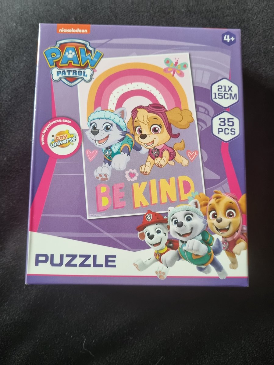 Toy Universe - Paw Patrol Puzzel 35 stukjes - 21x15cm - Be kind - Nickelodeon