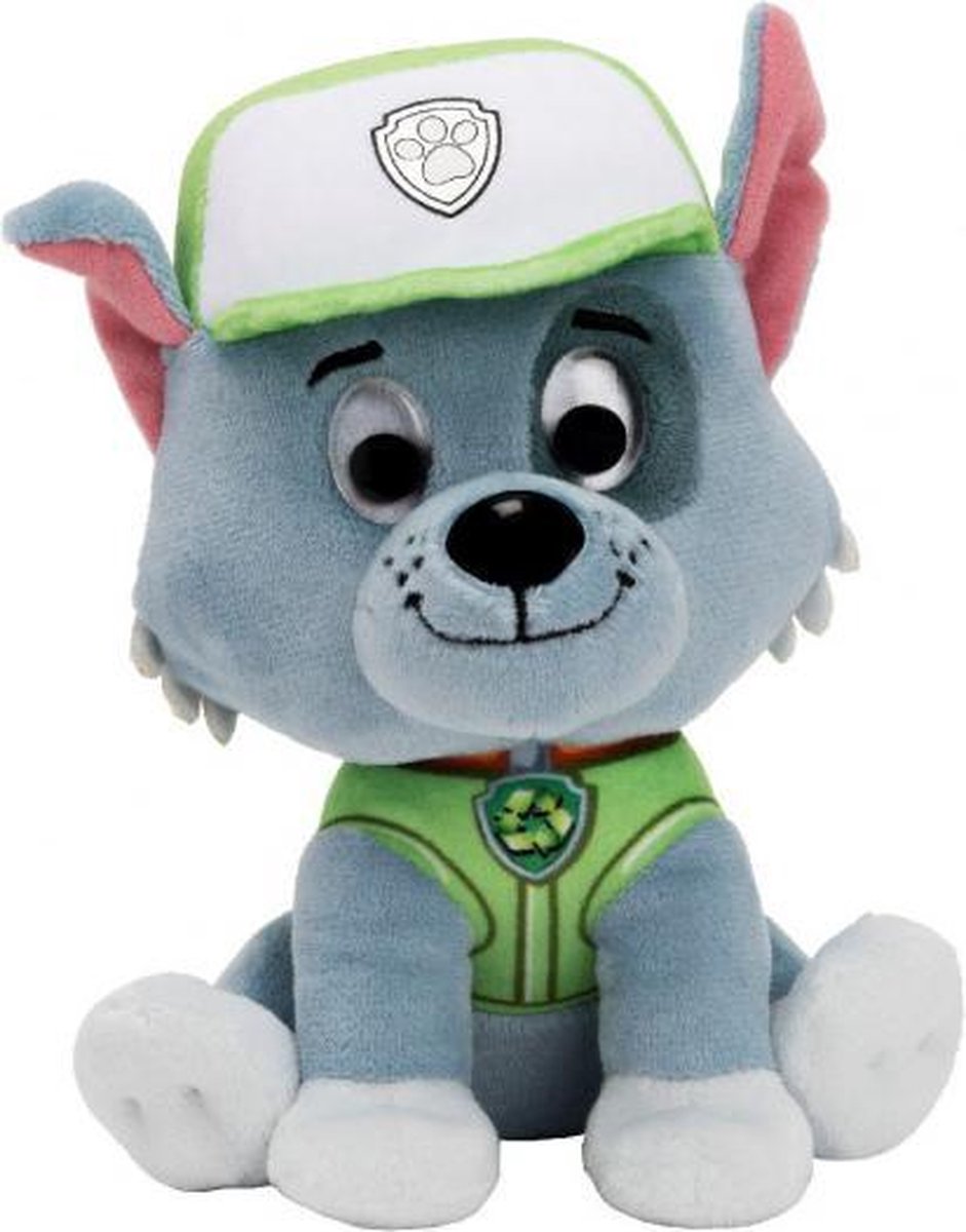 knuffel Paw Patrol Rocky 15 cm pluche groen/grijs