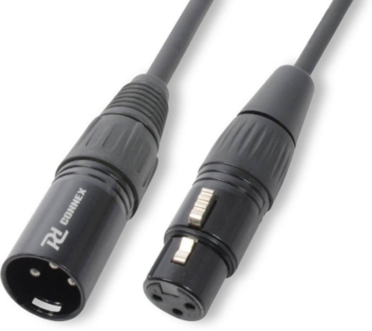 Audiokabel XLR Male- XLR Female 20.0m 7mm Zwart