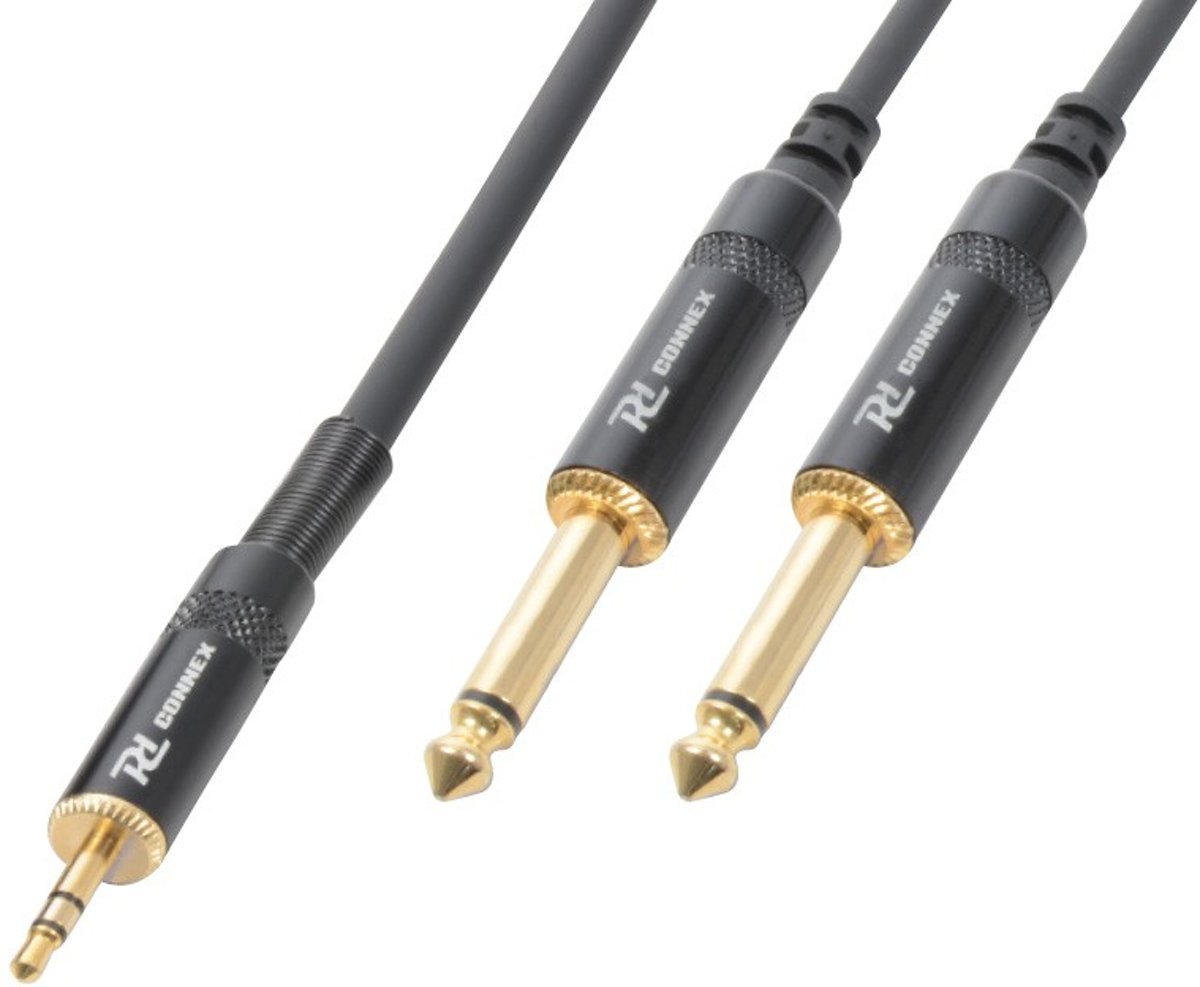 PD Connex Kabel 3.5 Stereo - 2x 6.3 Mono 3m