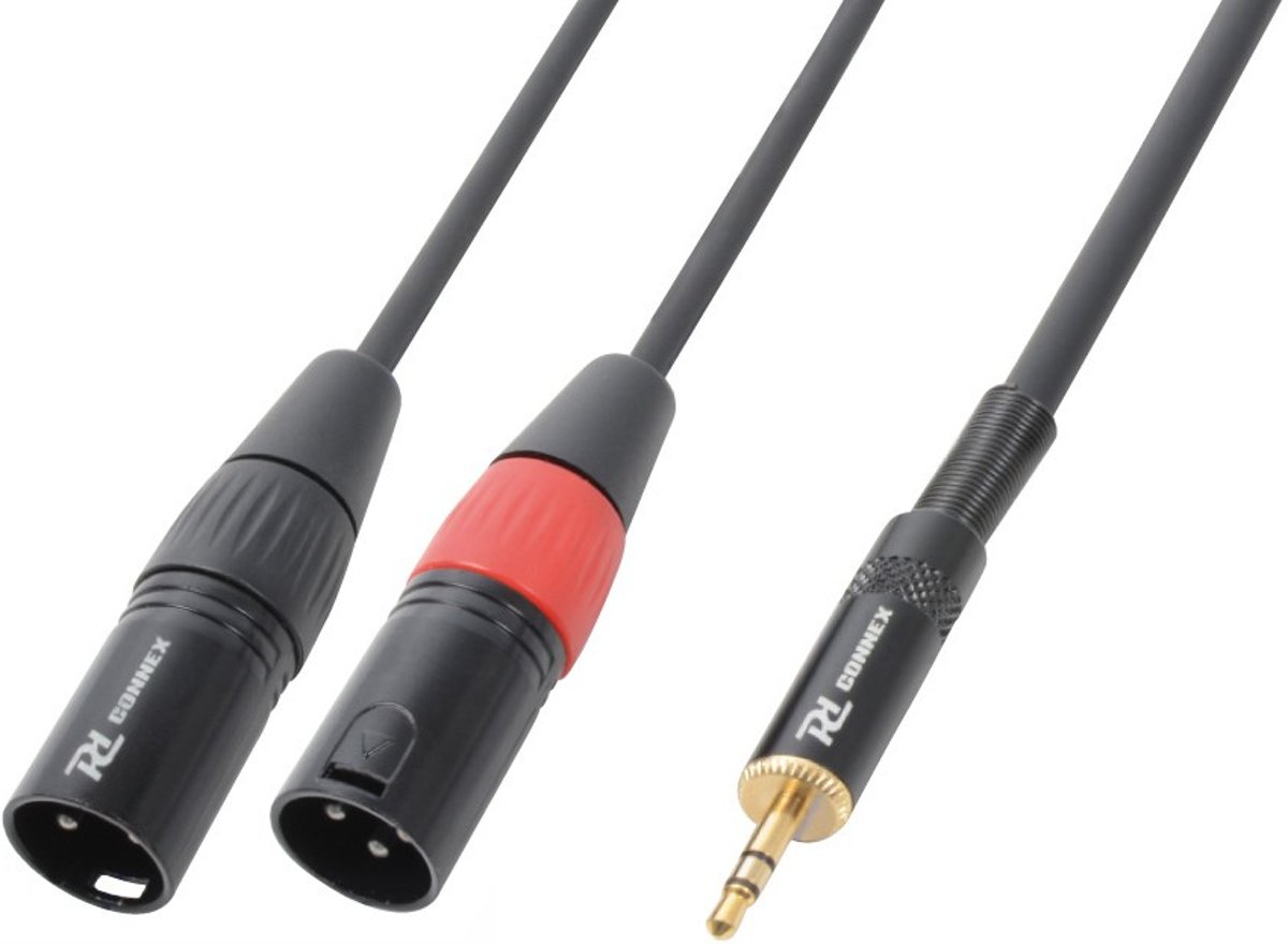 PD Connex kabel 2x XLR Male - 3.5mm Stereo 6m