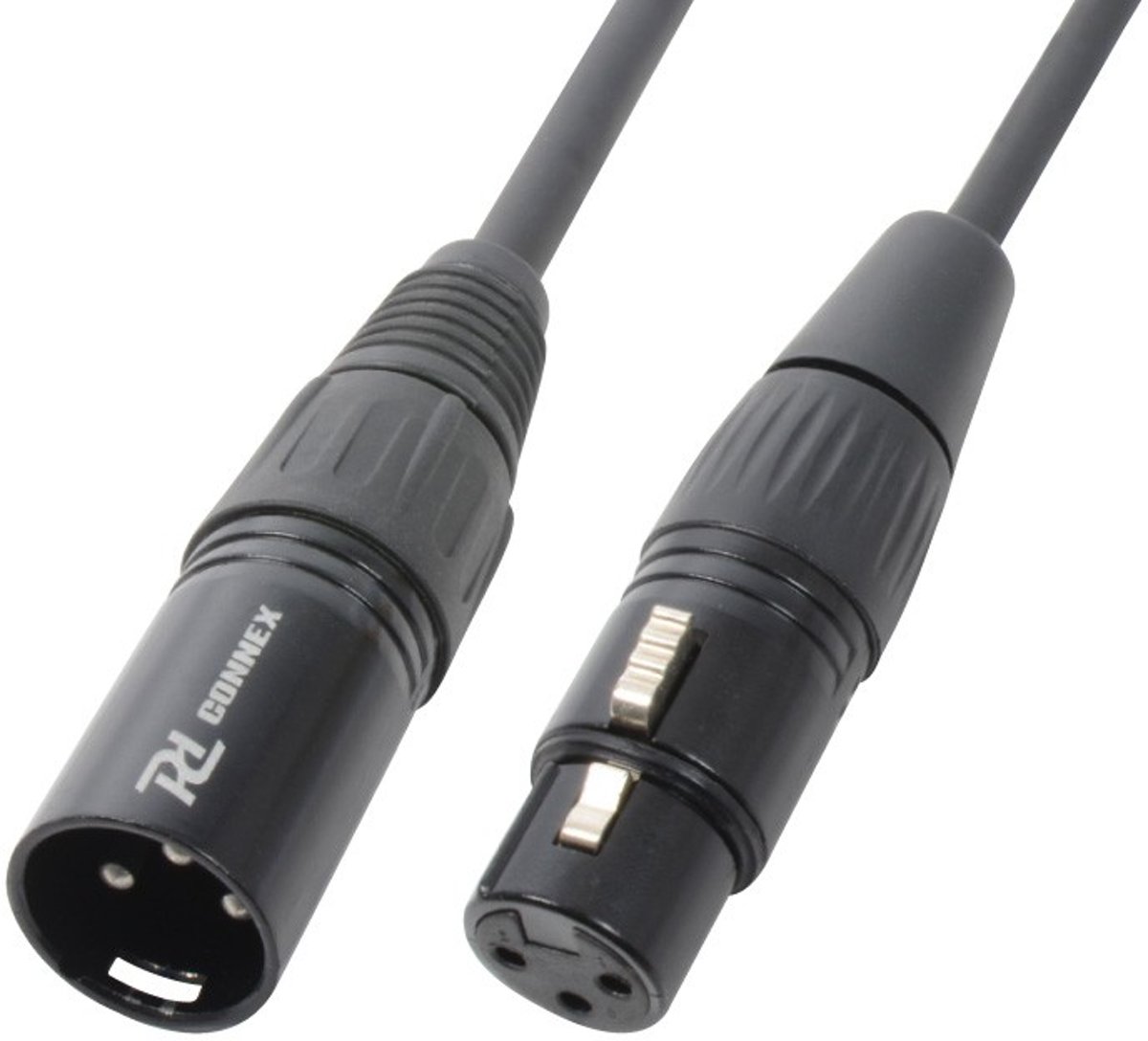 Professionele XLR - XLR verlengkabel 6m - Zwart