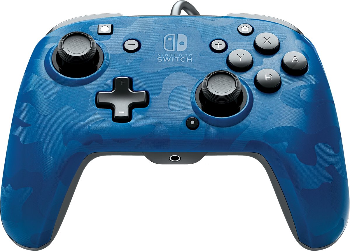 Faceoff Deluxe+ Nintendo Switch Controller - Blue Camo