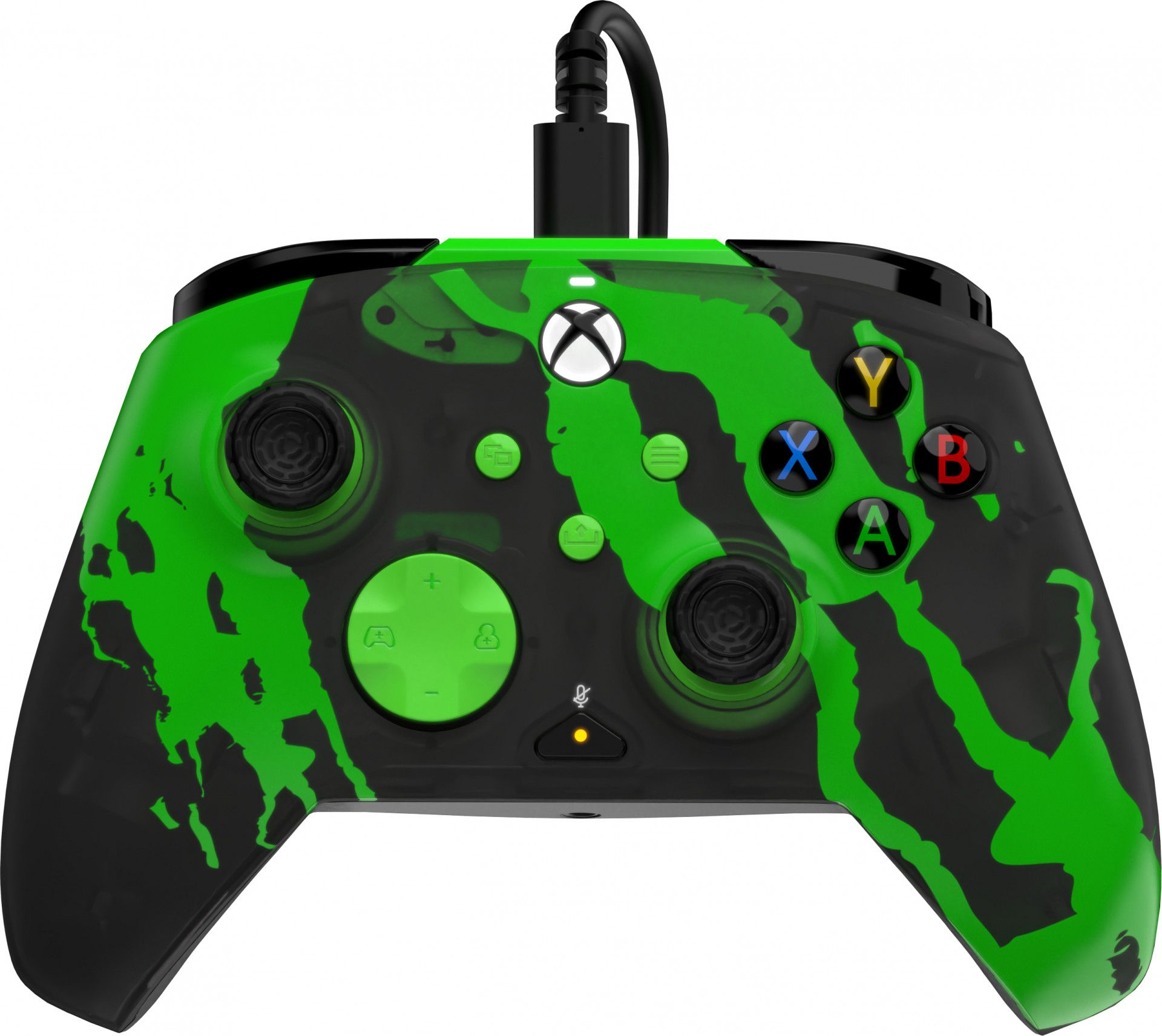 PDP Gaming Rematch Wired Controller - Jolt Green Glow in the Dark