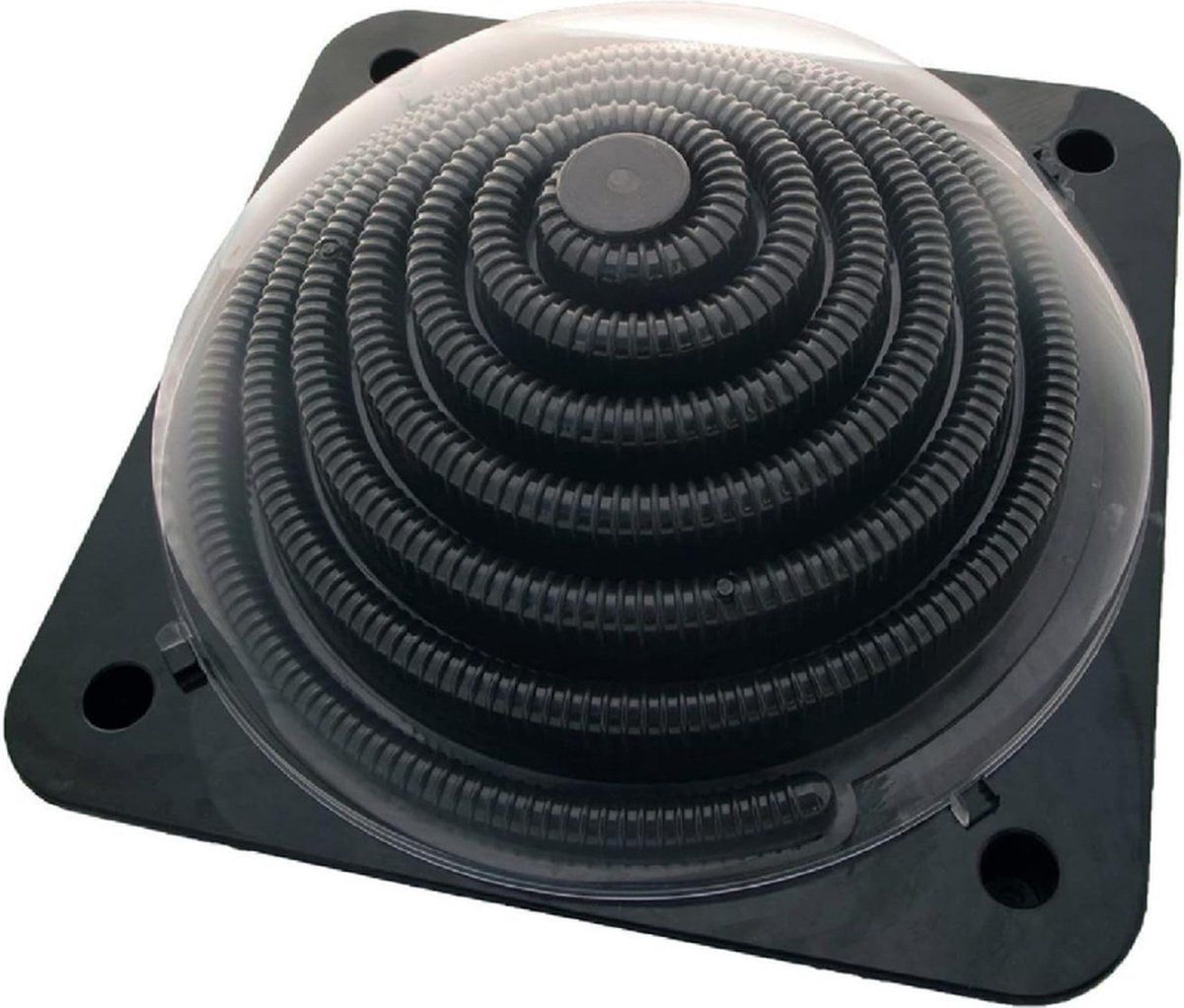 Zwarte Solar Heater 6L - Krachtige Zonneverwarming voor Zwembaden tot 4m³, 38mm Aansluiting