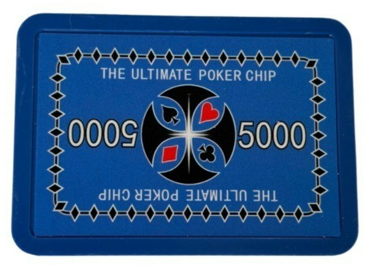 Ultimate Poker Plaque 16g - Value 5000 - 10st. - Texas Holdem Poker Set