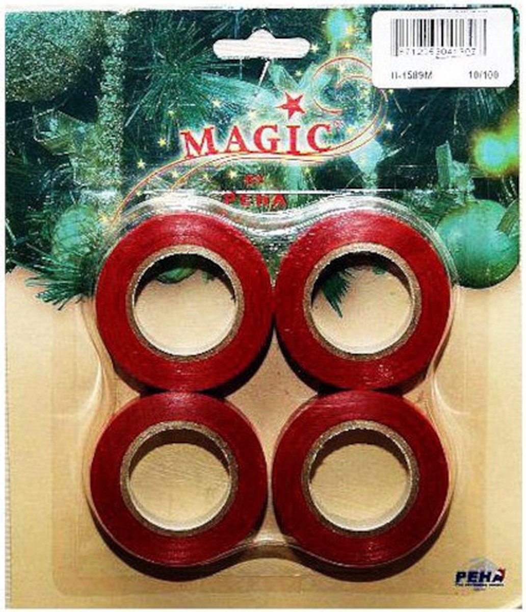 Peha Raamtape Magic 1,9 Cm X 10 Meter Pvc Rood 4 Stuks