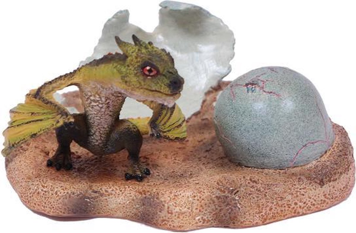 Smaug met basis groen 10 + 18 cm