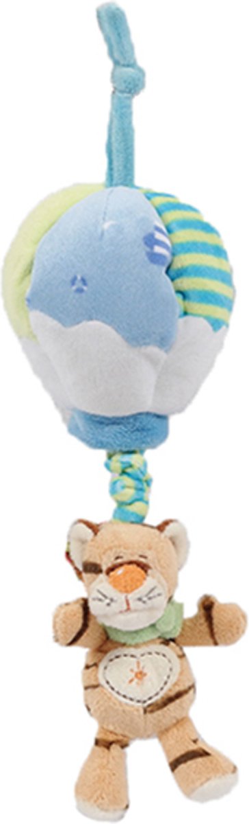 Tijger aan muziek ballon babypluche 24 cm