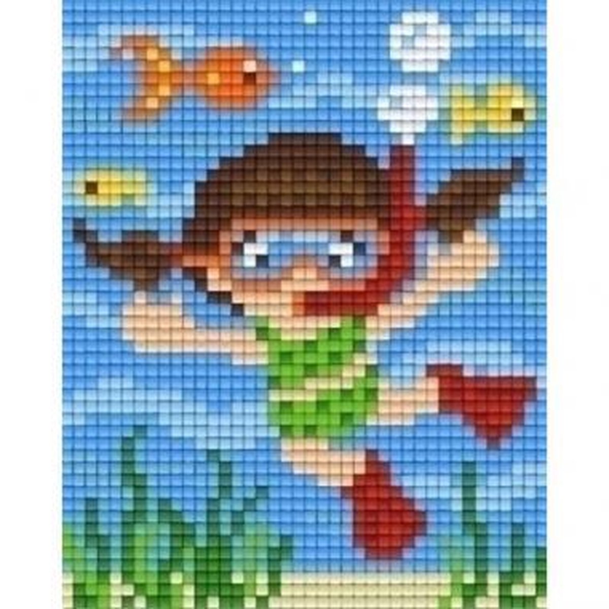 Pixelhobby Classic Meisje in de Zee 10x12 cm