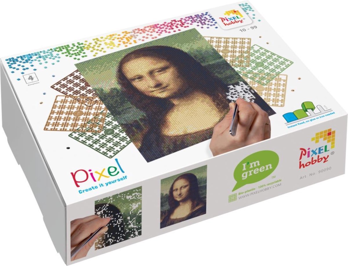 Pixelhobby Classic Mona Lisa - 20 x 25 cm - 4 basisplaten