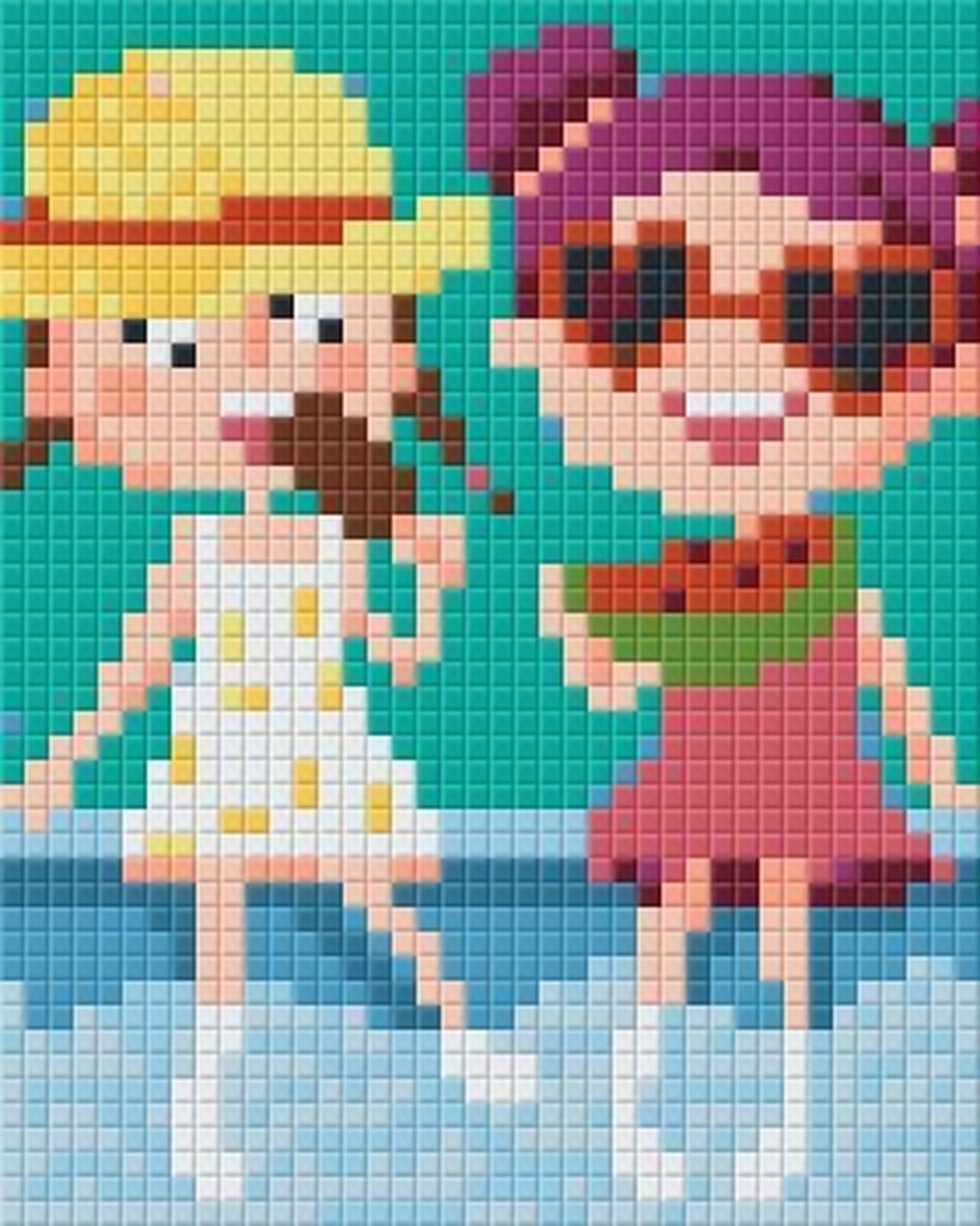 Pixelhobby Classic Twee Zomerse Meisjes 10x12 cm