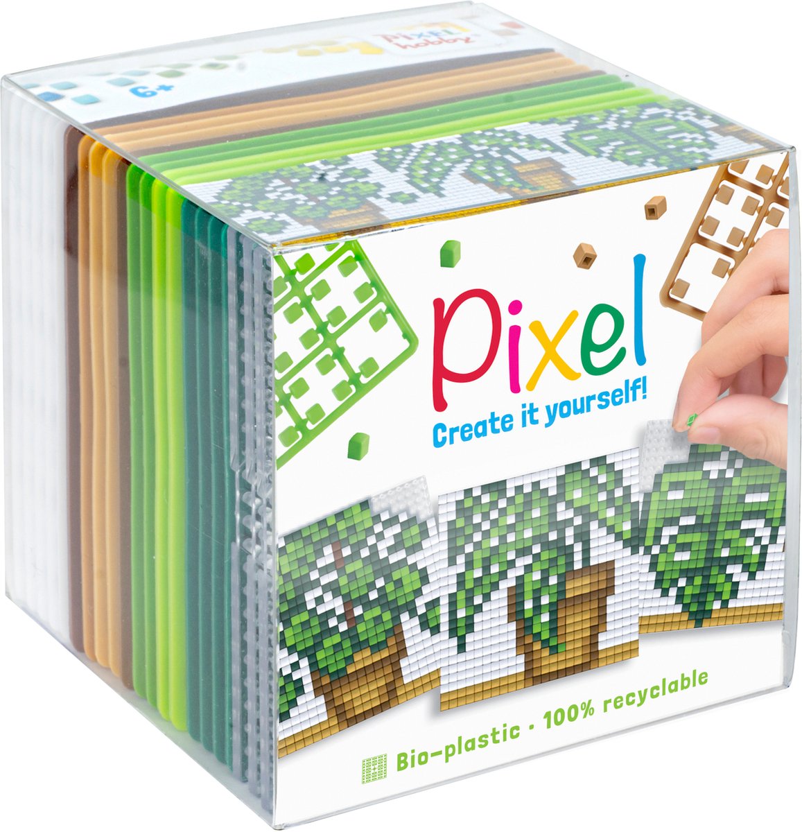 Pixelhobby Pixel Create it yourself kubussetje planten 6,2 x 6,2 cm