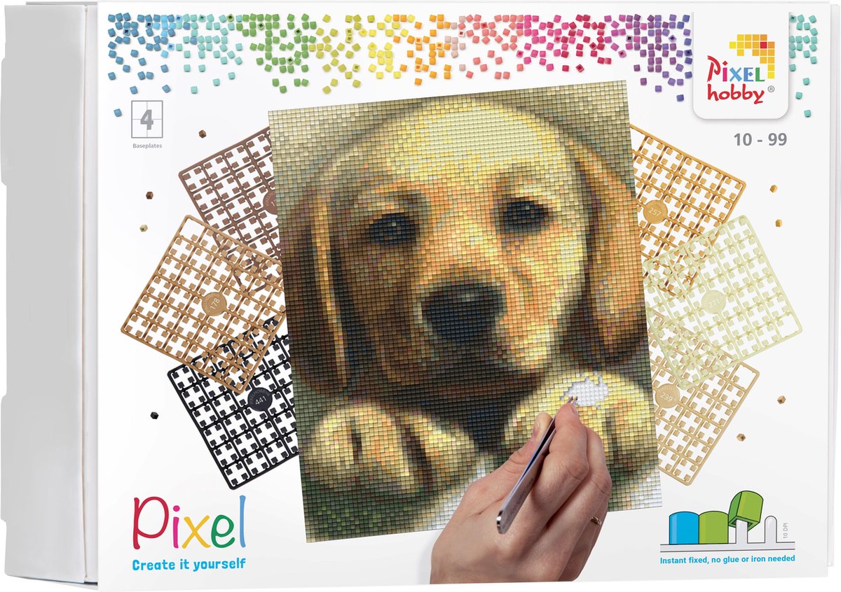 Pixelhobby geschenkdoos 4 basisplaten - Puppy